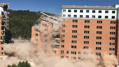 derribo del hospital de Burgos #300camas también llamado Hospital General Yagüe
